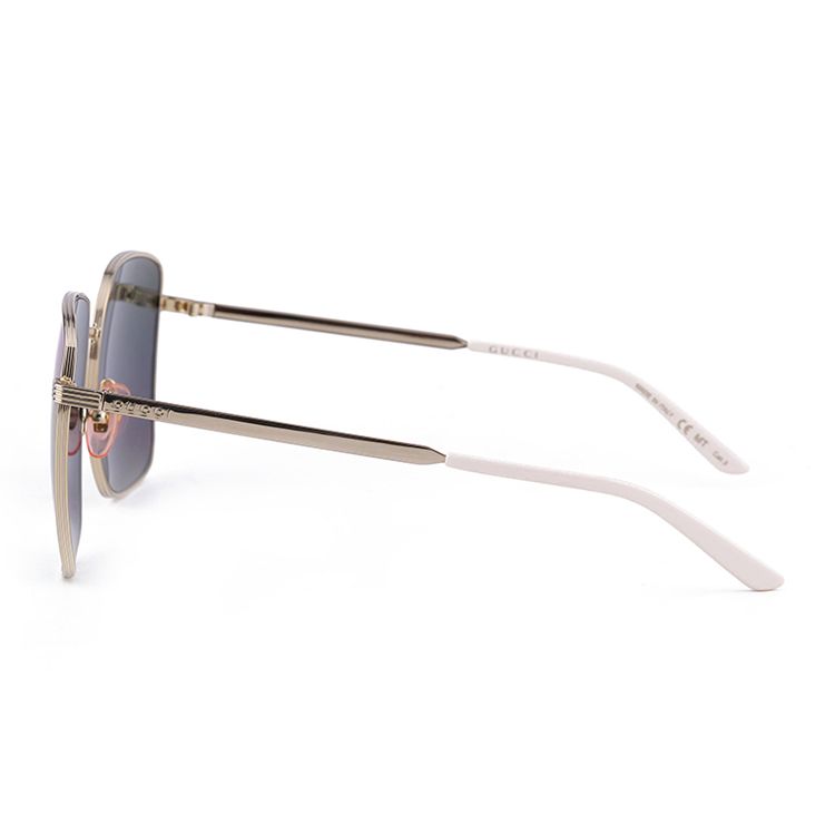Gucci Metall Großer Rahmen Laser Persönlichkeit GG Print Sonnenbrille Quadratisch Unisex Sonnenbrille GG0802S-004