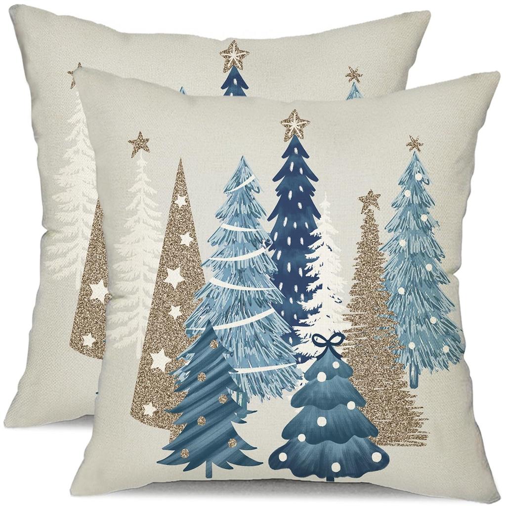 Christmas Tree Decoration Series Pillow Home Sofa Bedroom Seat Cushion Pillow Cover