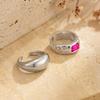 Alloy Toe Rings, Adjustable with Colored Gemstones Decor, Comfortable Non-Fading Beach Foot Jewelry, for Women Summer Accessory