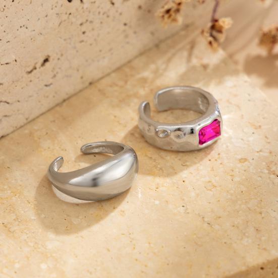 Alloy Toe Rings, Adjustable with Colored Gemstones Decor, Comfortable Non-Fading Beach Foot Jewelry, for Women Summer Accessory