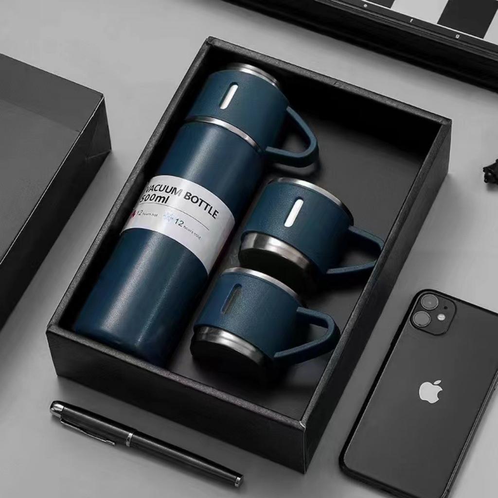 500ML 304 Stainless Steel Vacuum Insulated Cup Gift Set Office Business Coffee Mug Thermos Bottle Office Gift Set