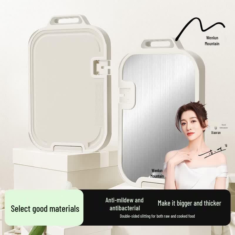 Velosan Pebble Antibacterial Stainless Steel Cutting Board with Sharpener