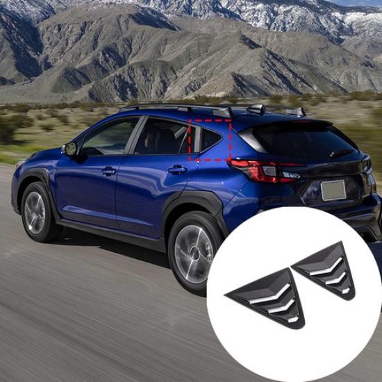 ABS Carbon Fiber Rear Window Louver Shutter Cover Trim For Subaru Crosstrek 23+
