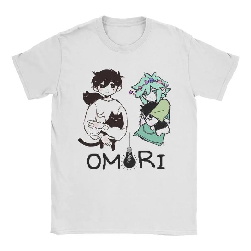 Camiseta Fashion Anime Omori Game Con Cuello Redondo Y Manga S