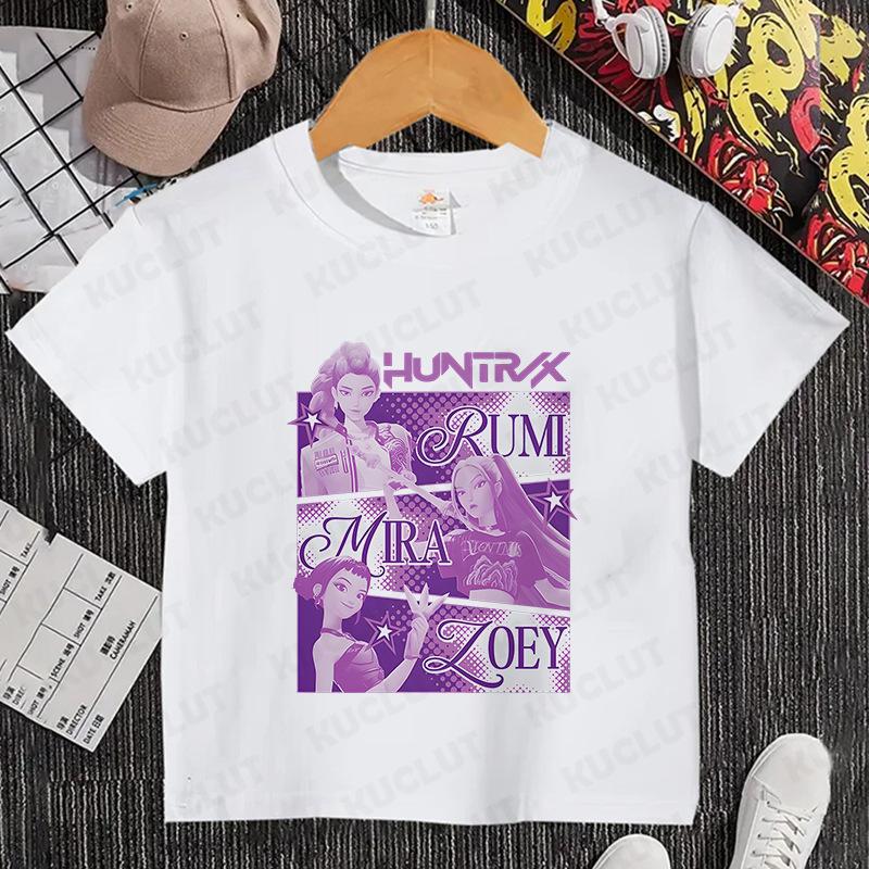 T-Shirts Girls Children's Cartoon Printed T-Shirt Girls Casual Clothes Children's Clothing Fashion Top Short Sleeve Clothing