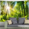 Beautiful Natural Forest Printed Large Tapestry Stone Landscape Wall Hanging Blanket Tropical Tree Tapestries Room Home Decor