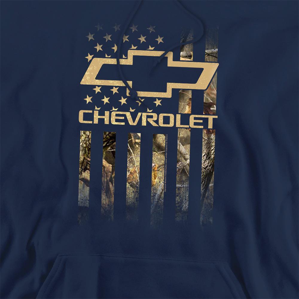 Chevrolet Unisex Adult Camo Flag Hoodie