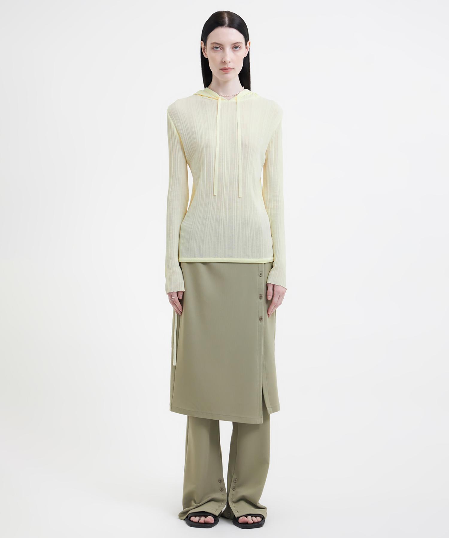 Youth Hooded Knit Top - Lemon Lemon/Light (L)