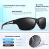 Outdoor Sports Sunglasses Wraparound Multicolor Lenses UV400 for Driving Fishing Cycling Unisex Lightweight Eyewear
