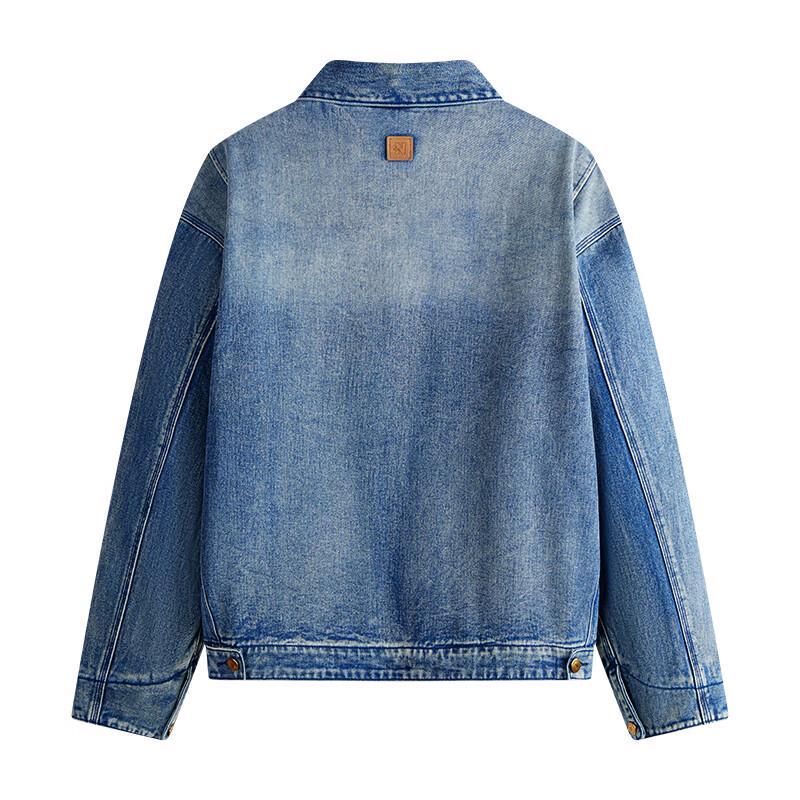 NVG·YOUNG Men's Washed Denim Jacket