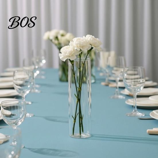 Fashionable Simple Vase Plastic Clear Cylinder Vase, Modern Flower Arrangement Transparent Unbreakable Lightweight Table Centerpiece for Home