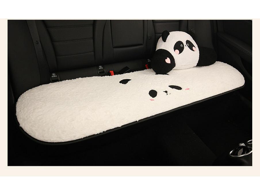 Panda Winter Plush Car Seat Cushion for Toyota bZ3, Corolla, RAV4, Rongfang, bZ5