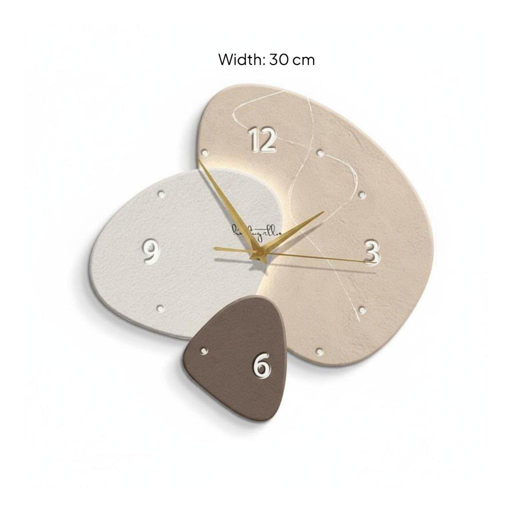 Modern Decorative Timepiece Energy Efficient Irregular Shape Clock for Office