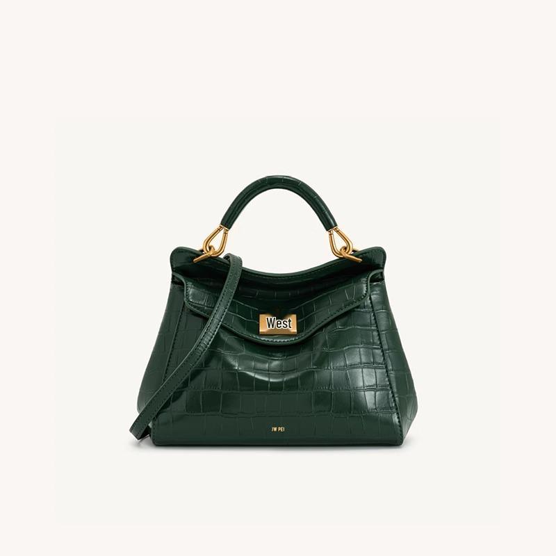 JW PEI Lucia Versatile Genuine Leather Buckle Crossbody Handbag