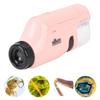 Kids Microscope Kit Portable Miniature Microscope Handheld Microscope For Home School Outdoor Science Experiments
