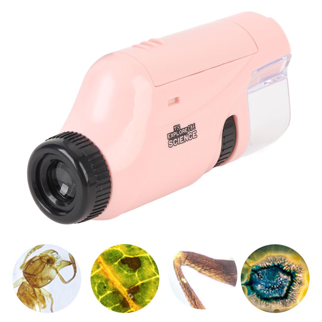 Kids Microscope Kit Portable Miniature Microscope Handheld Microscope For Home School Outdoor Science Experiments