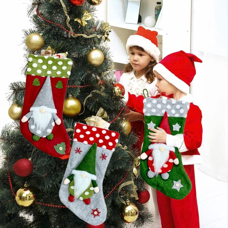 Christmas Socks Gift Bag Christmas Ornaments Children's Candy Bag Christmas Socks Gifts Candy Socks Pendant