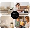 2Pcs Black Battery Powered Table Lamp Wireless Lamps Cordless Light Bedside Lights Candle Holder for Bedroom Wedding Home Decor