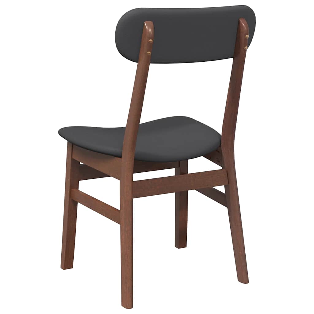 Dining Chairs with Cushions 2 pcs Brown Solid Rubberwood