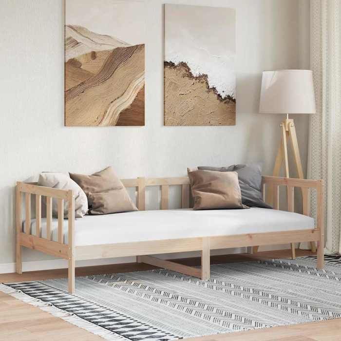 VidaXL Solid Pine Wood Bed 90x200 Cm 806940