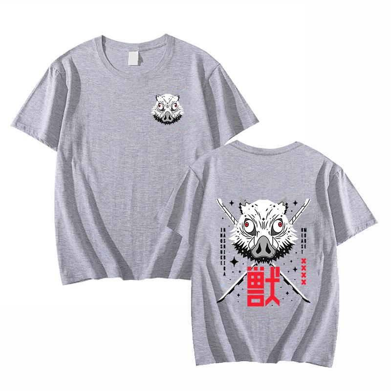 Hot Hashibira Inosuke Printing T-shirt Women Fashion Short Sleeve Street Anime Pattern Casual Personality Summer T-shirt