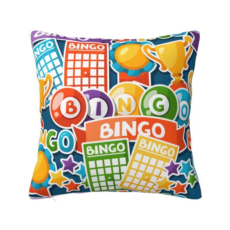Heißes Spiel Bingo Bälle Karten Kissenbezüge Heimdeko D-Druck Sofa Stuhl Kissenbezug Polyester Weicher Kissenbezug
