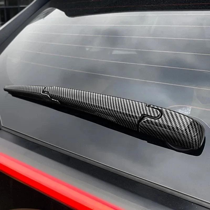 For Toyota RAV4 RAV 4 XA50 Hybrid - ABS carbonfiber Car Rear Back Window Wiper Arm Blade Cover Trim Sticker Car Styling