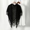 Women Knitted Cotton Tassels Shawl Triangle Scarf Woman Soft High Quality Wraps Travel Cape Femme Hollow Fashion Scarves
