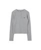 DANGLEDROP Dgdp Square Logo Slim Fit Long Sleeve_Melange Grey