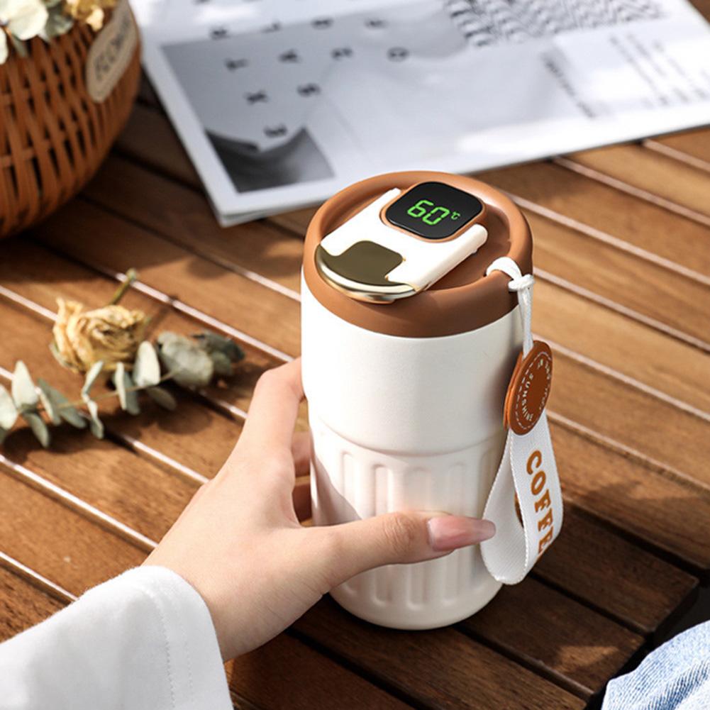 450ML Niedlicher Kaffeebecher Tragbarer Edelstahl Isolierbecher für den täglichen Gebrauch
