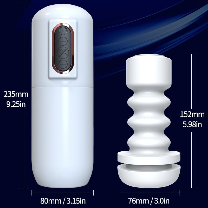 New Men's Automatic 4-band Retractable Masturbation Device Vibrating Oral Sex Real Vagina Panting and Moaning Masturbation Cup Adult Sex Toy 18