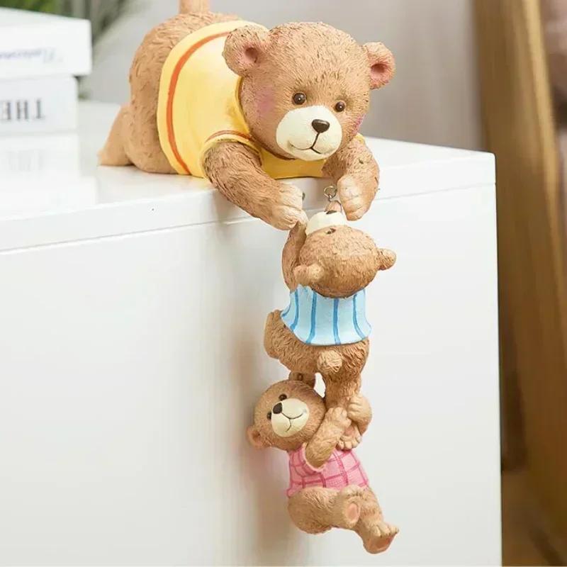 3 stuks/set Nordic-stijl Hars Kleine Cadeautjes voor het Bureau Hars Handwerk Decoratie Cadeau Figuurtjes Decoratieve Items