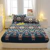 Set Lenzuolo Sotto con Angoli Semplice Moderno, 3 Pezzi, Fantasia Bohemia, Opaco, Set Copriletto Stampato per Camera da Letto, Biancheria da Letto
