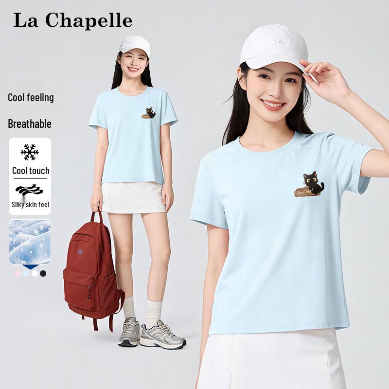 La Chapelle Women s Quick-Dry Round Neck Sports T-Shirt S