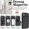 For iPhone Air Case Compatible with MagSafe Leather Back Phone Cover with Detachable Card Holder Kickstand