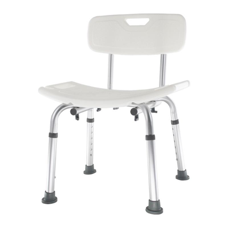 Elderly Bathing Safety Chair with Backrest, Non-slip Shower Stool белый