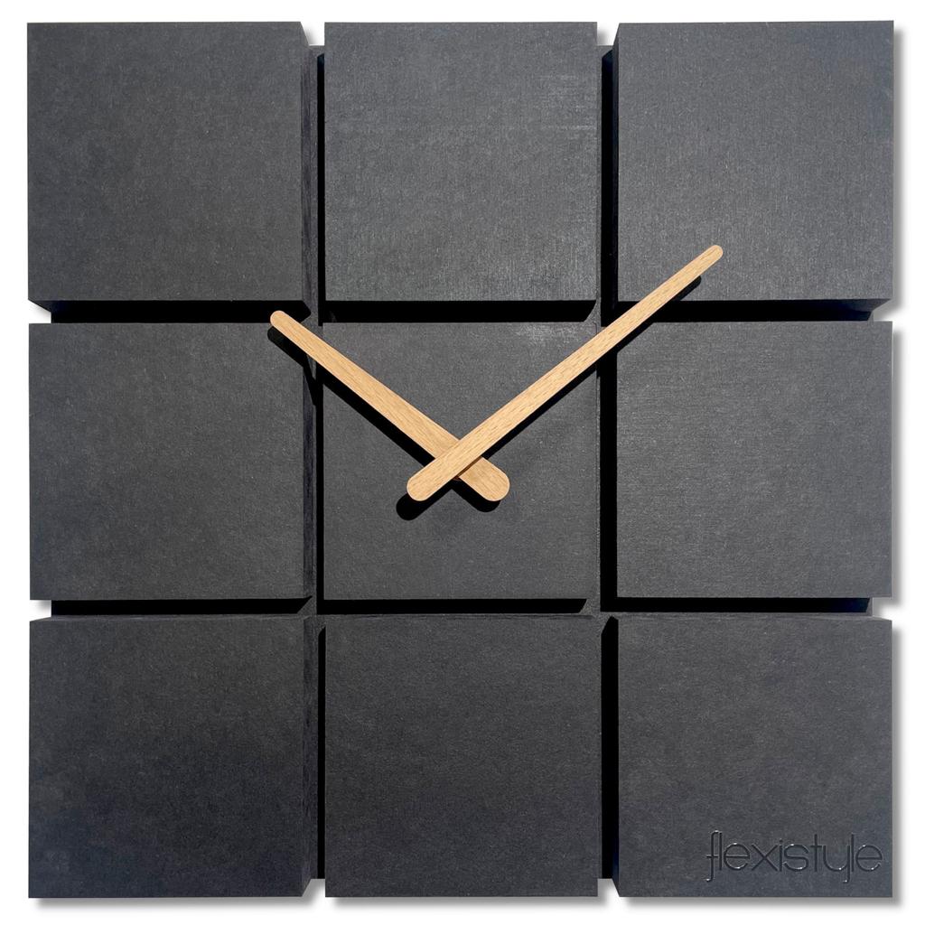 Harmony Wooden Wall Clock 30cm Black