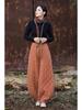 2025 Winter Women's Retro Quilted Diamond Pattern Lantern Pants - Thick Warm Cotton Linen