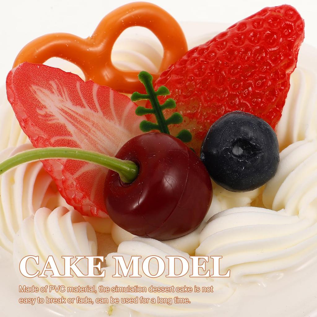 Generischer Dummy-Kuchen Falscher Kuchen Lebensmittelmodell Spielzeug Lebensecht Realistisch Probe Tonkuchen Dummy-Kuchenbasis Geburtstag Jubiläum Fotoshooting Halber Geburtstag