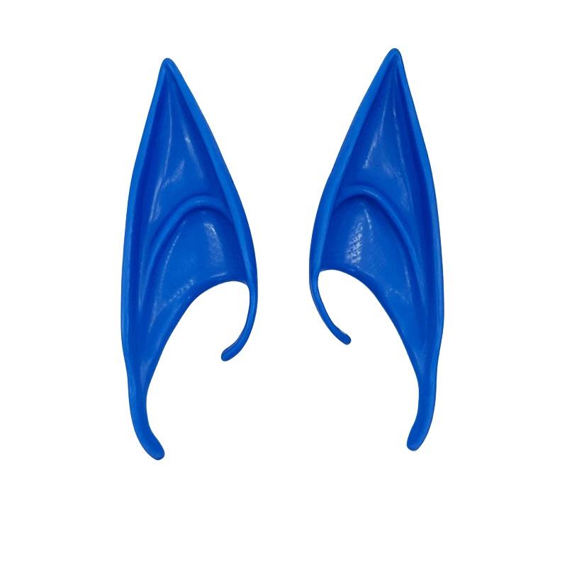 

Латексные уши эльфа для вечеринки на Хэллоуин, косплея, маскарада, ролевых игр, аксессуары синий