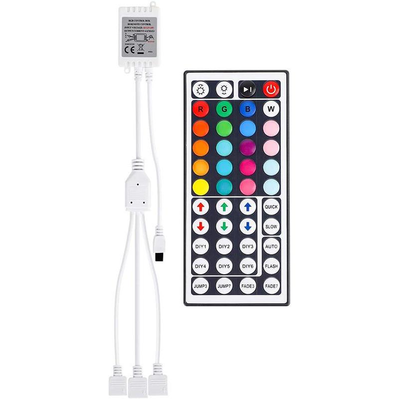 Rgb Led Light Strip Controller With Ir Remote For Home Decor And Dimming