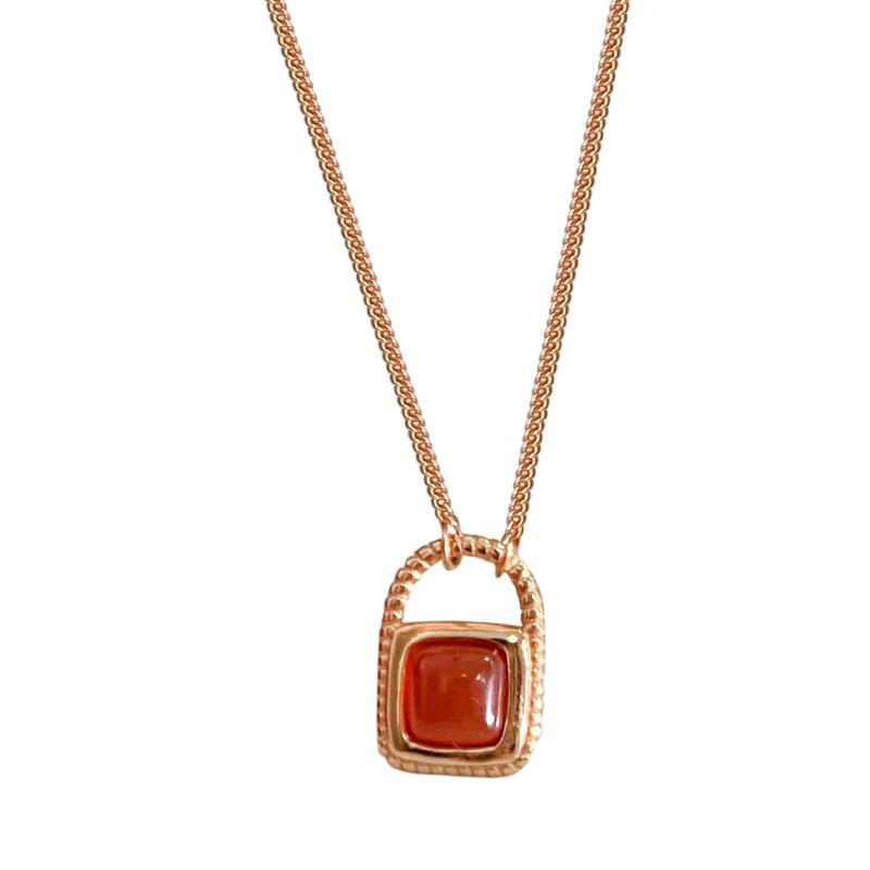New Chinese Style Safety Clasp Necklace for Women, Light Luxury, High Level, National Style, China-Chic Collarbone Chain Gift