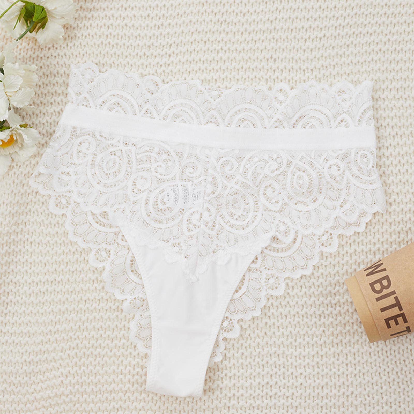 

Женское кружевное нижнее белье с полым поясом, женское сексуальное бесшовное утягивающее ягодицы, быстросохнущее нижнее белье большого размера XL белый