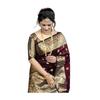 Yashika Damen Zari Gewebter Baumwoll-Seiden-Jacquard-Sari mit ungenähtem Blusenstoff (AZYSOG1 JYOTIKA )