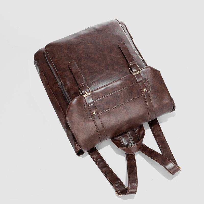 Backpack Academy Style Backpack Retro Soft Leather Women's Bag Casual Cambridge Bag School Bag