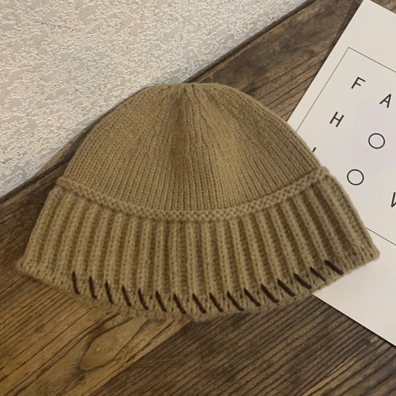 

Stylish Purple Knit Fisherman Hat Women s Fashionable Face-covering Knitted Beanie Autumn Winter Basin Hat кавовий