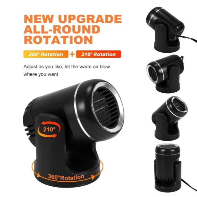 Car Heater, Heater, Dual-purpose 12v24v High-power Car Electric Heater, Defrost 360 Rotation