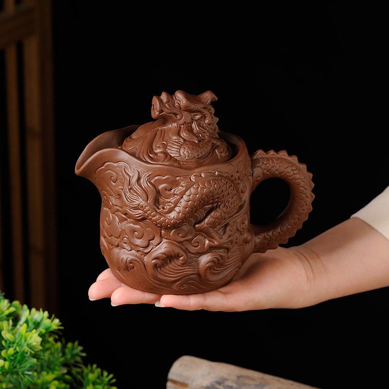 Zisha pot filter brewing teapot Dragon Year household size Kuaike pot cup Kung fu tea set Xianglong pot set