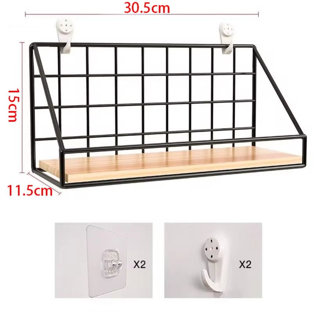 Rafturi de perete în stil simplu, decor de perete, coș de depozitare pentru dormitor, organizatoare raft de perete