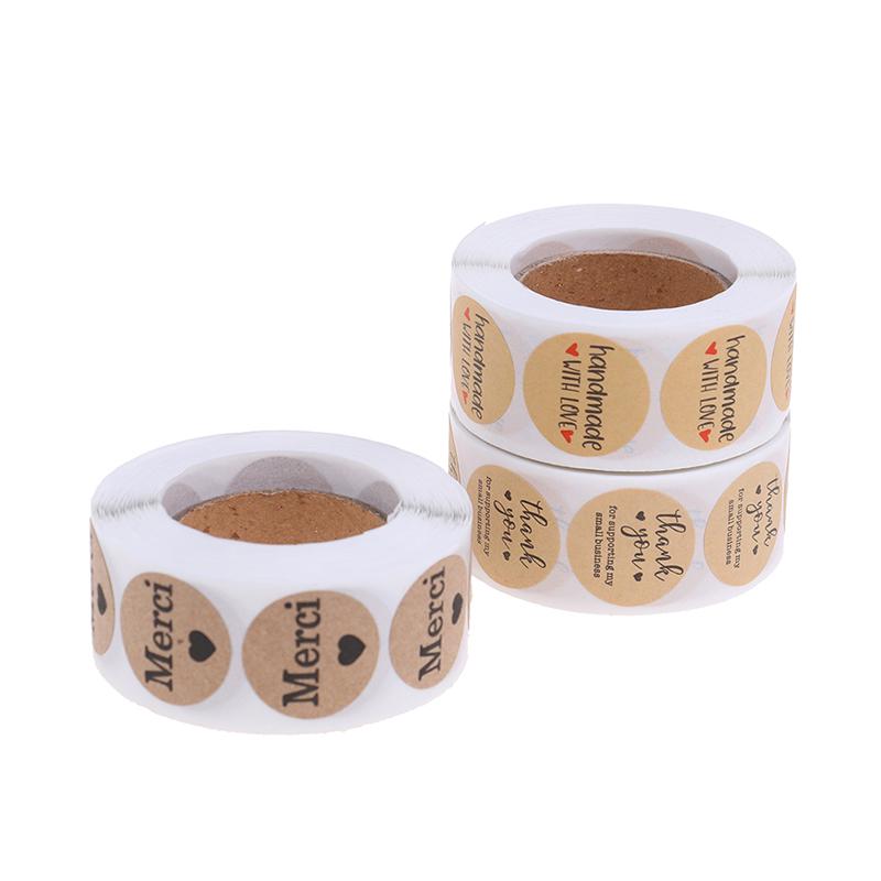 Thank You Stickers Kraft Festival Decorative Stickers Tags Envelope Stickers